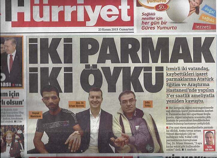 İki parmak, iki öykü haber görseli